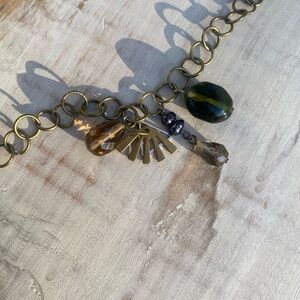 Czech Glass Beaded Bail Vintage Handmade Charm Bracelet